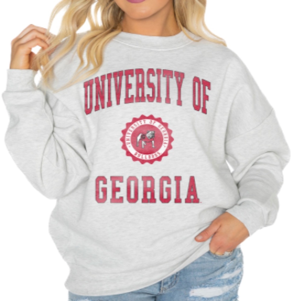 New! UGA Women’s Georgia Bulldogs X Large Pullover Sweatshirt Gameday Couture